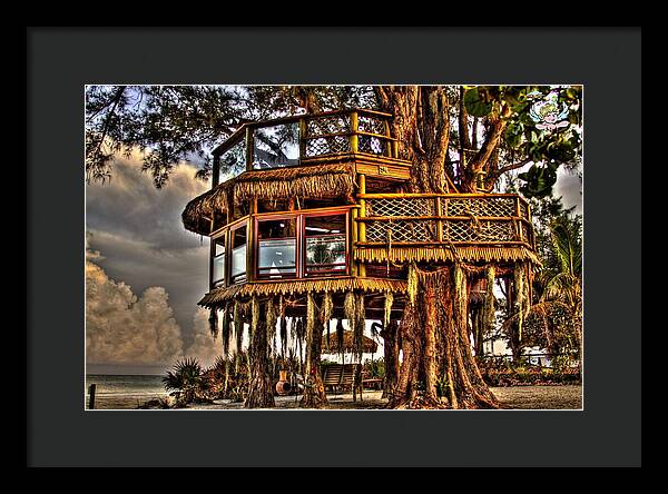 Beach Treehouse at Dawn - Framed Print