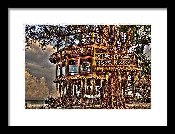 Beach Treehouse at Dawn - Framed Print