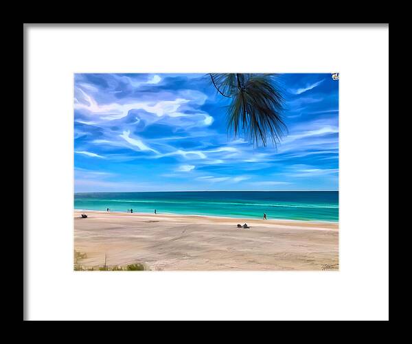 Impressionistic Beach Scene - Framed Print