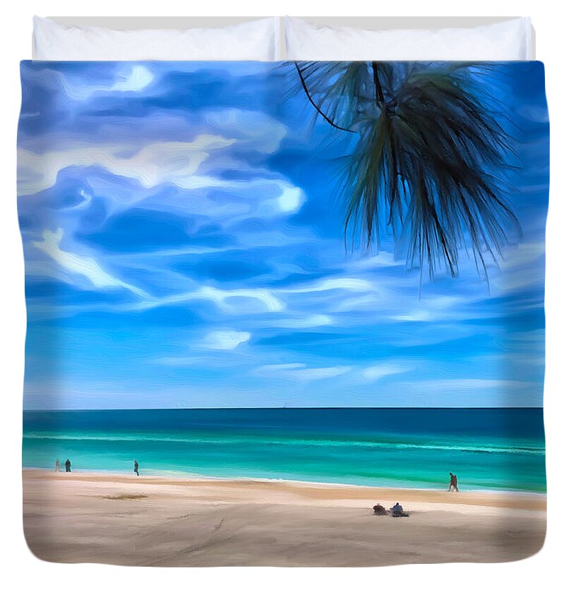 Impressionistic Beach Scene - Duvet Cover