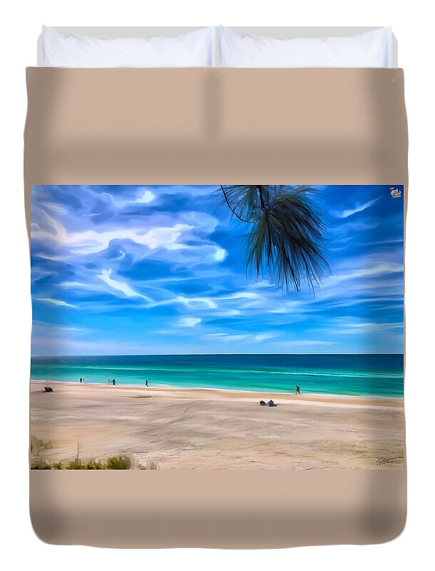 Impressionistic Beach Scene - Duvet Cover