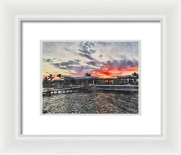 Shoreline Sunset - Framed Print