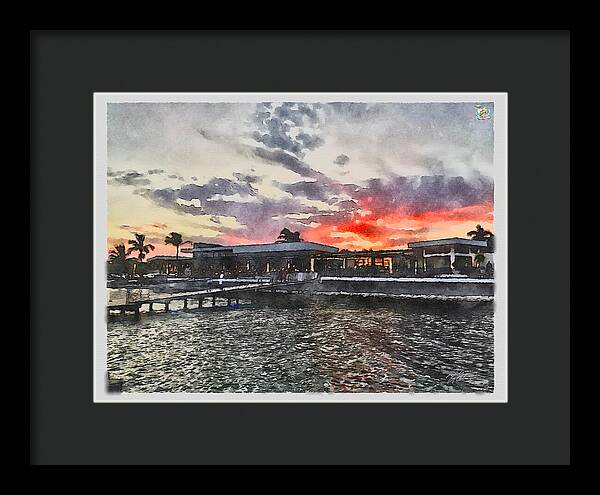 Shoreline Sunset - Framed Print