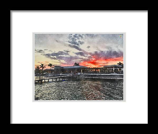 Shoreline Sunset - Framed Print