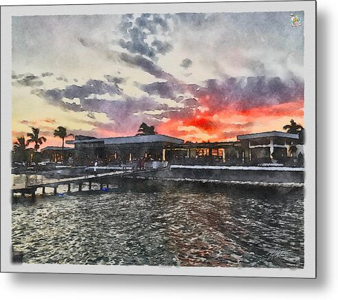 Shoreline Sunset - Metal Print