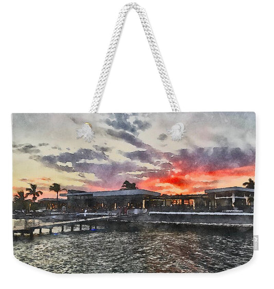 Shoreline Sunset - Weekender Tote Bag
