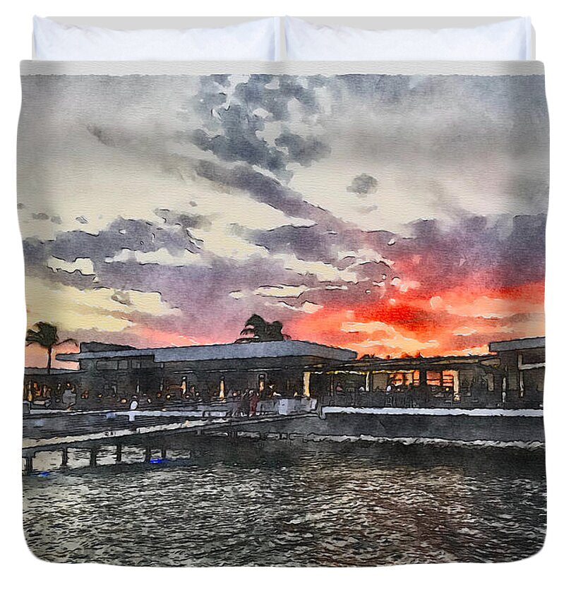 Shoreline Sunset - Duvet Cover