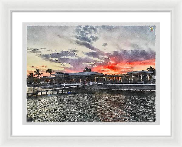 Shoreline Sunset - Framed Print