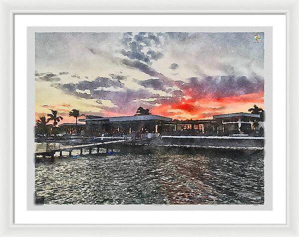 Shoreline Sunset - Framed Print