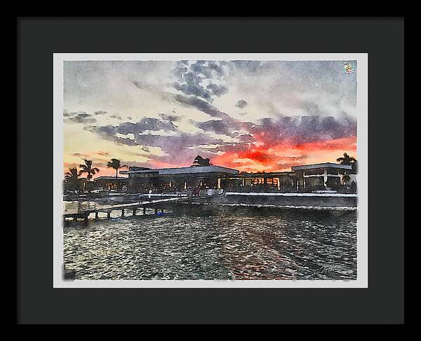 Shoreline Sunset - Framed Print