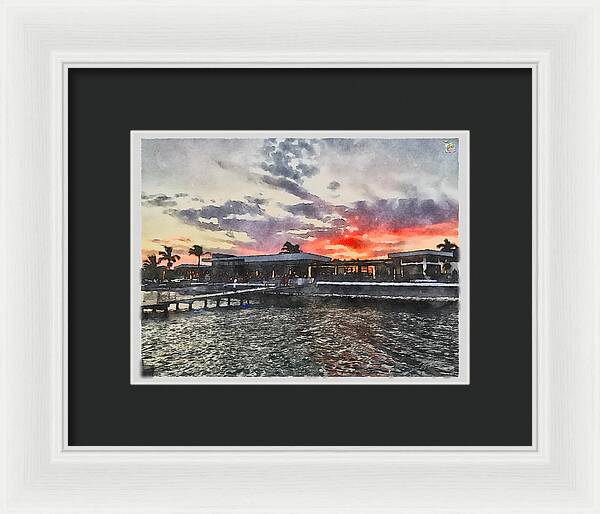 Shoreline Sunset - Framed Print