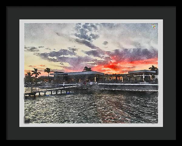 Shoreline Sunset - Framed Print