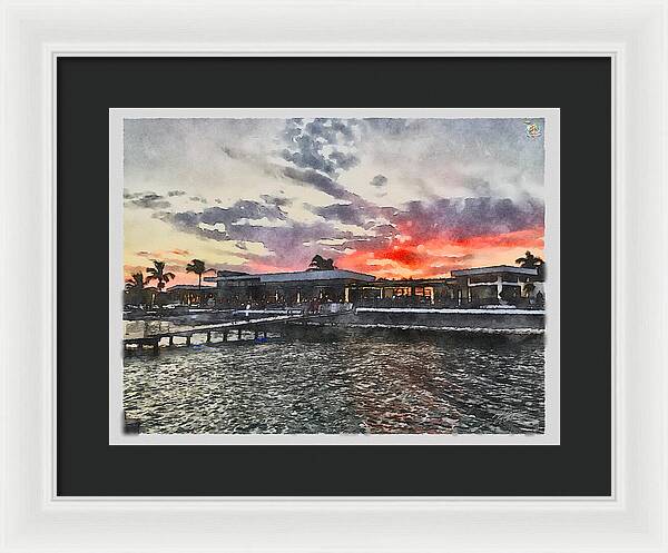 Shoreline Sunset - Framed Print