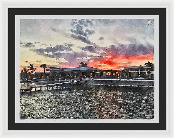 Shoreline Sunset - Framed Print