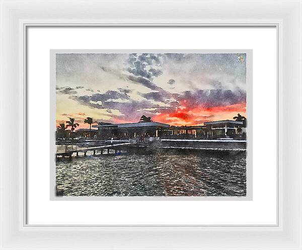 Shoreline Sunset - Framed Print