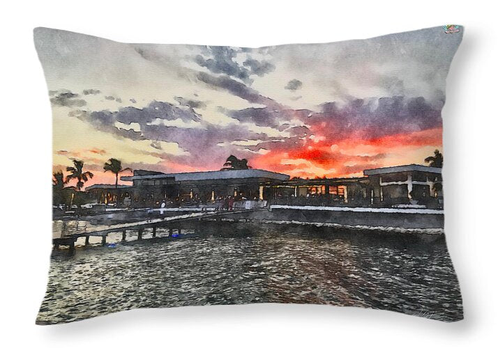 Shoreline Sunset - Throw Pillow