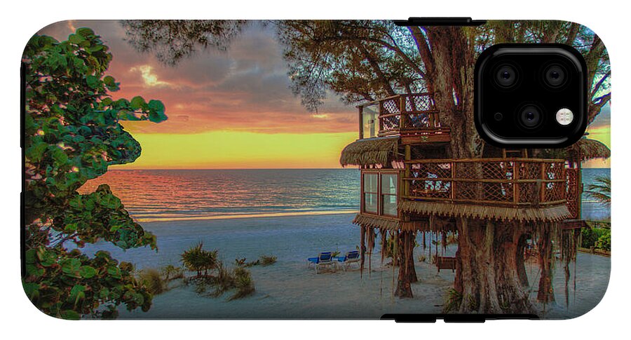 Sunset at Beach Treehouse - Phone Case