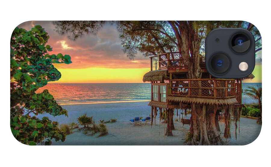 Sunset at Beach Treehouse - Phone Case