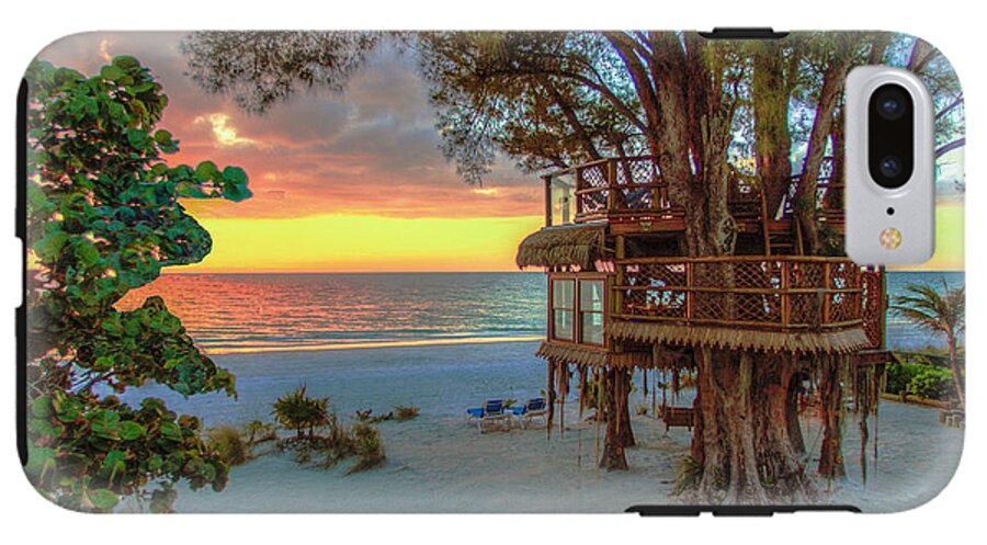 Sunset at Beach Treehouse - Phone Case