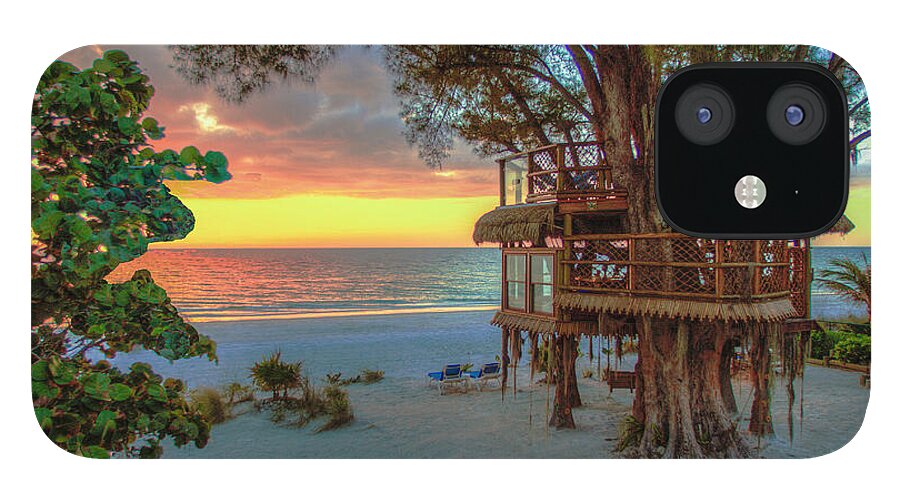 Sunset at Beach Treehouse - Phone Case