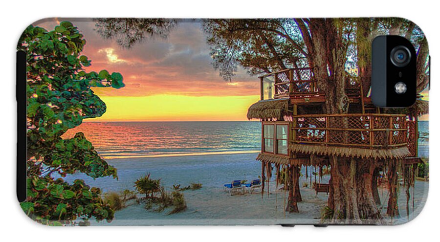 Sunset at Beach Treehouse - Phone Case