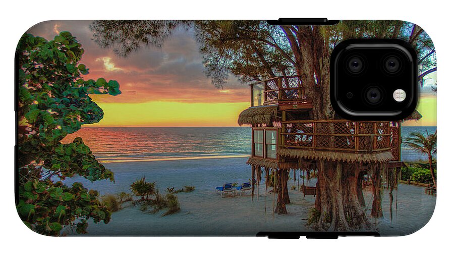 Sunset at Beach Treehouse - Phone Case