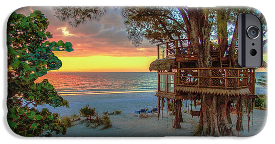 Sunset at Beach Treehouse - Phone Case