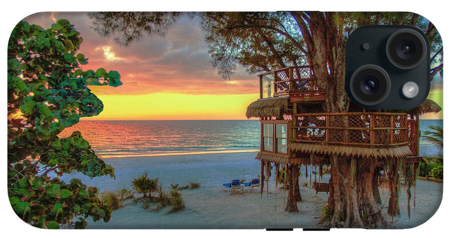 Sunset at Beach Treehouse - Phone Case