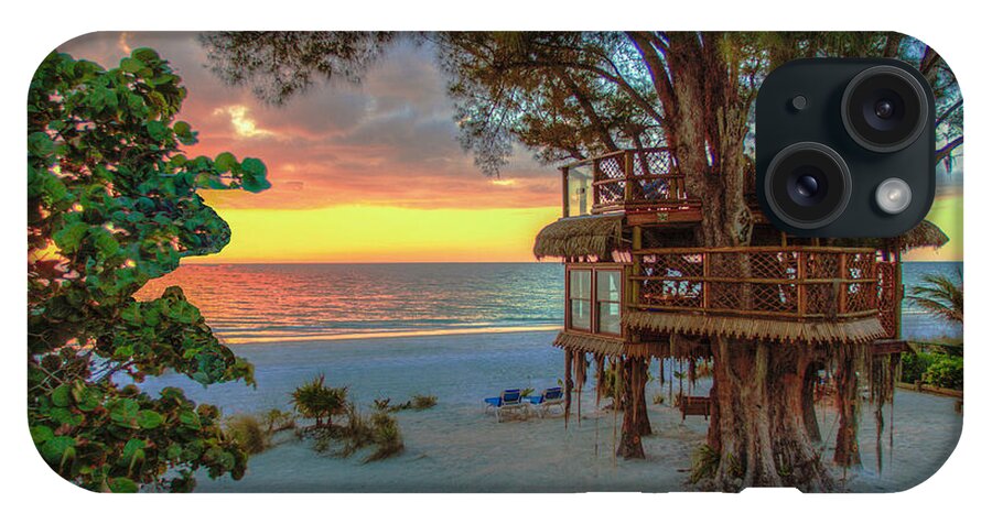 Sunset at Beach Treehouse - Phone Case