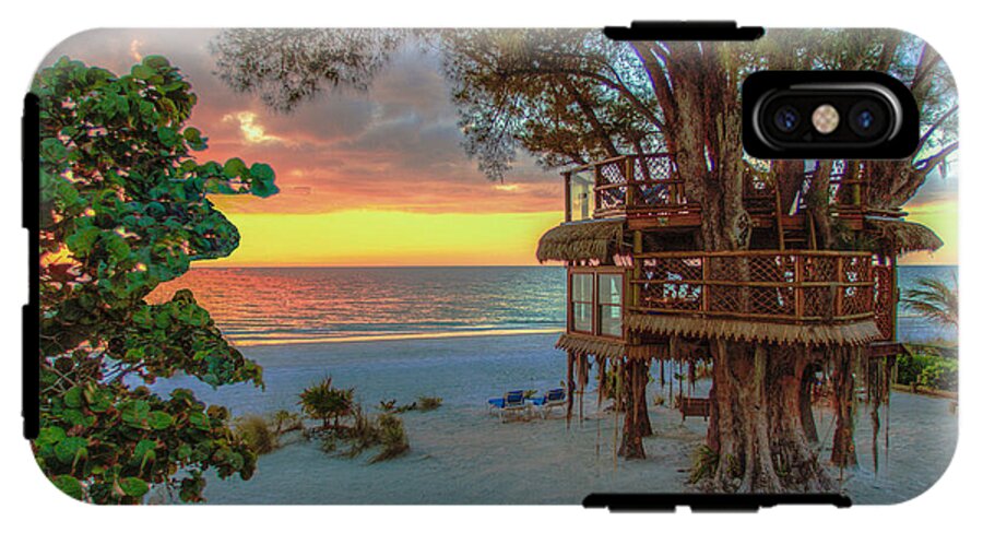 Sunset at Beach Treehouse - Phone Case