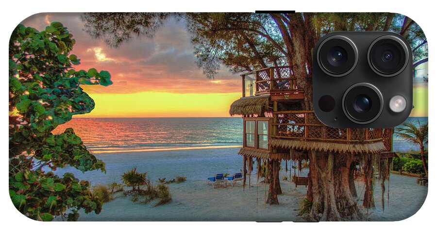 Sunset at Beach Treehouse - Phone Case