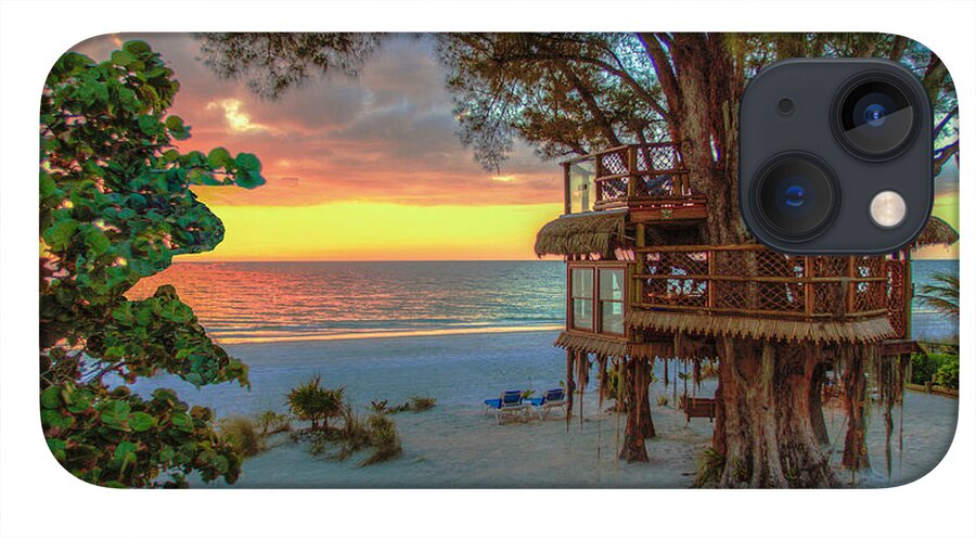 Sunset at Beach Treehouse - Phone Case