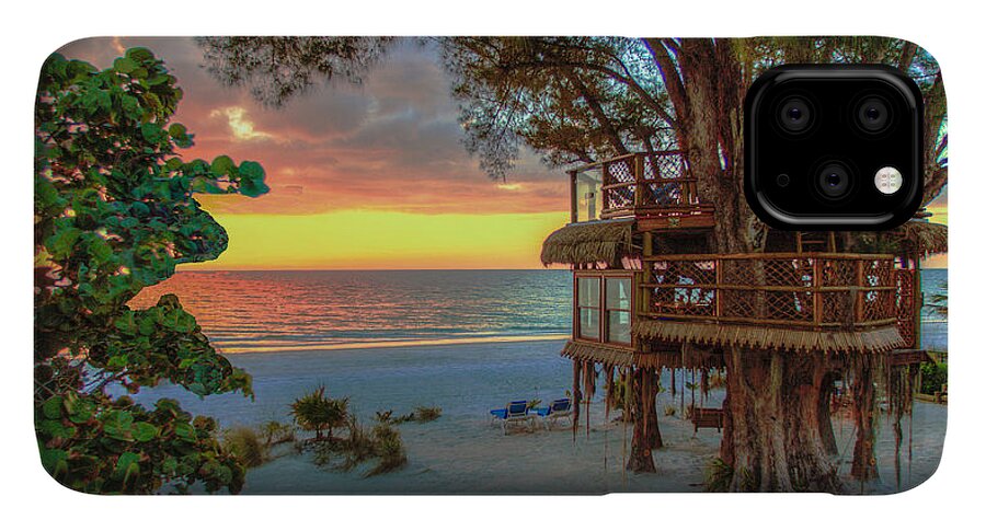 Sunset at Beach Treehouse - Phone Case