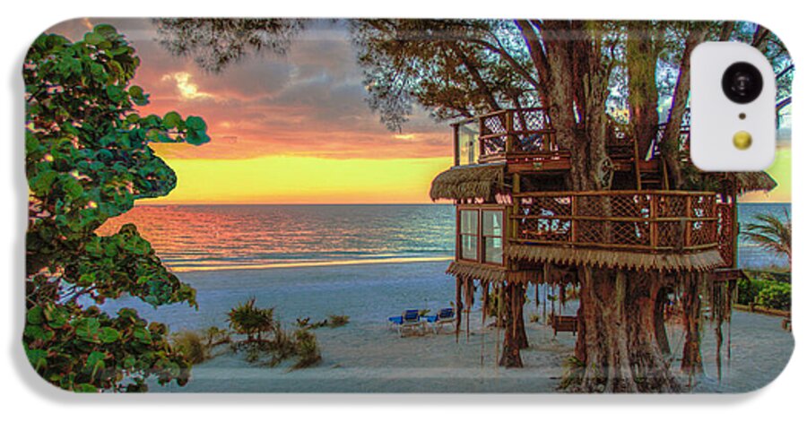 Sunset at Beach Treehouse - Phone Case