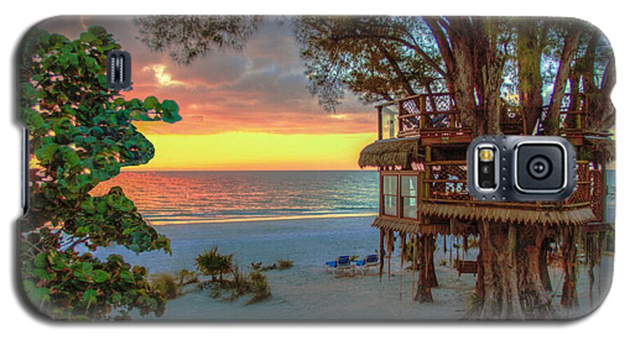 Sunset at Beach Treehouse - Phone Case