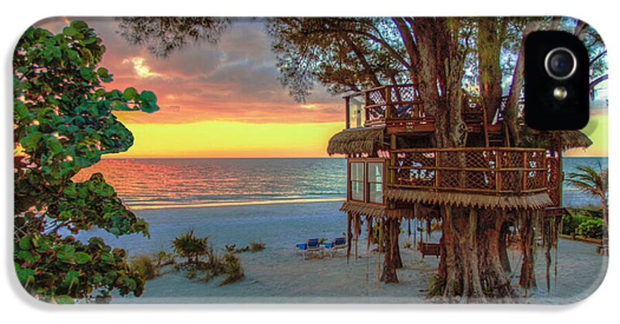 Sunset at Beach Treehouse - Phone Case