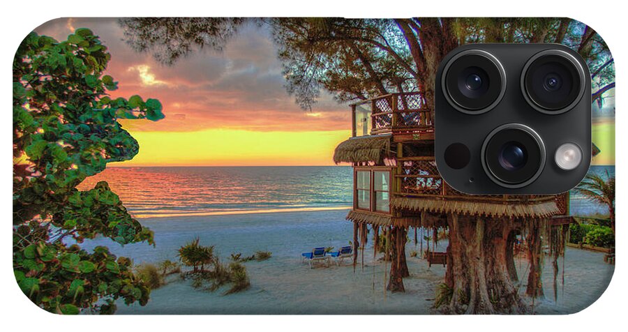 Sunset at Beach Treehouse - Phone Case