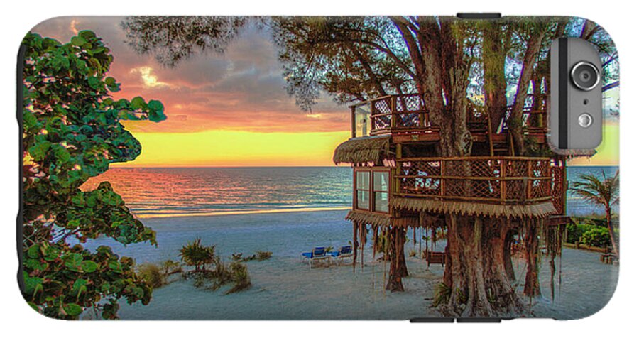 Sunset at Beach Treehouse - Phone Case