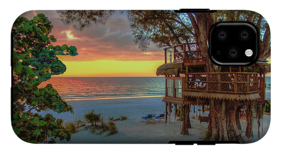 Sunset at Beach Treehouse - Phone Case