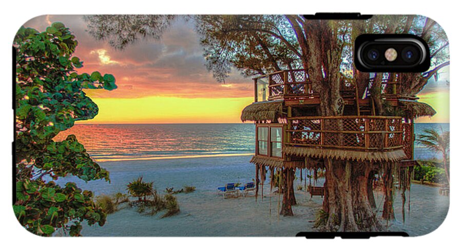 Sunset at Beach Treehouse - Phone Case