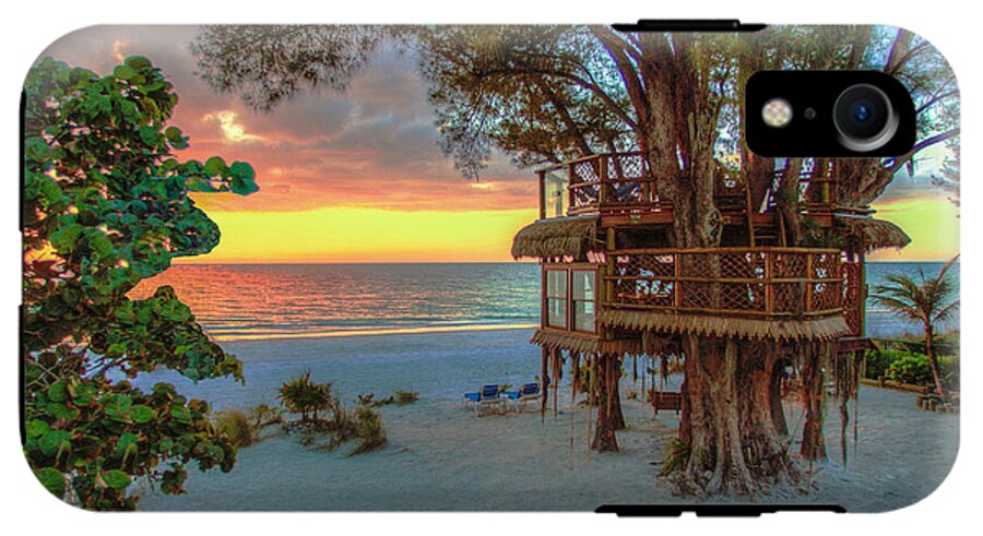 Sunset at Beach Treehouse - Phone Case