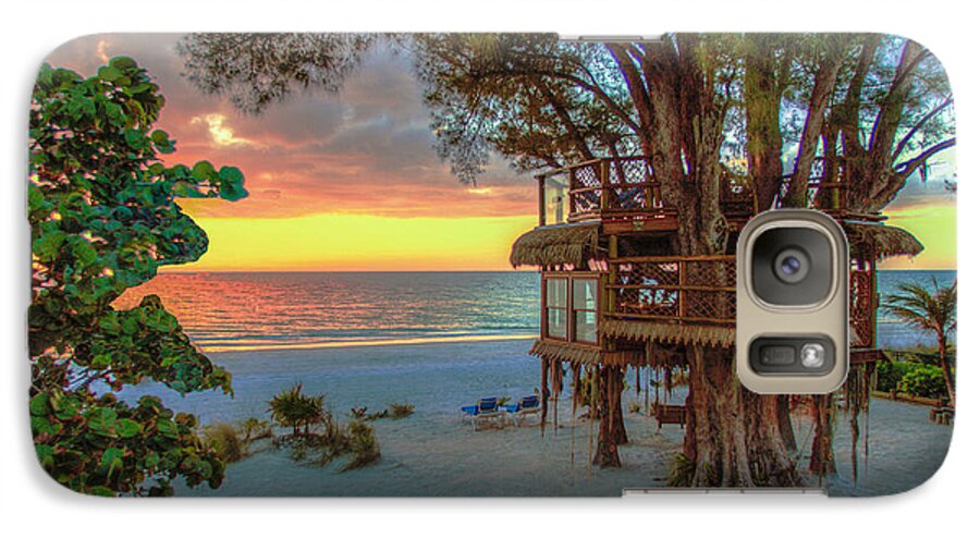 Sunset at Beach Treehouse - Phone Case