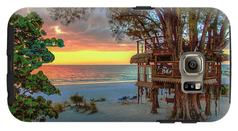 Sunset at Beach Treehouse - Phone Case