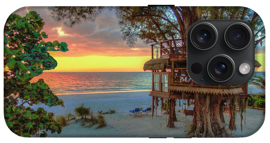 Sunset at Beach Treehouse - Phone Case