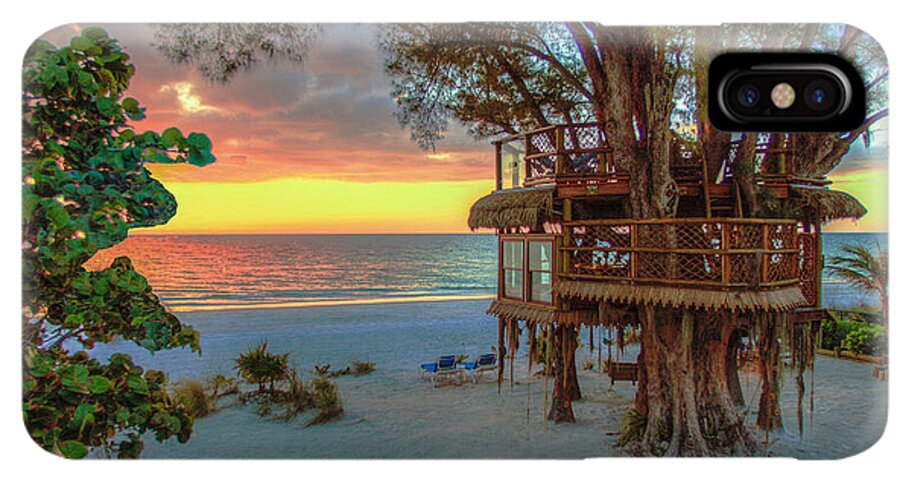 Sunset at Beach Treehouse - Phone Case