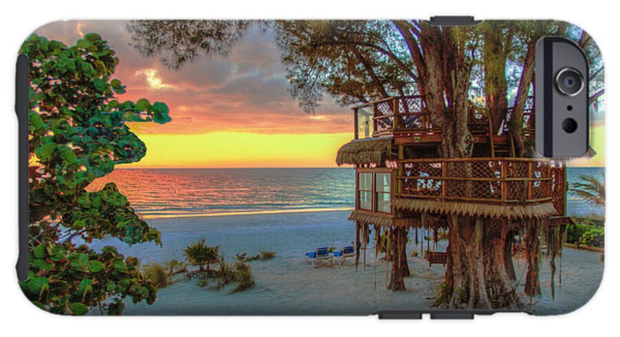 Sunset at Beach Treehouse - Phone Case