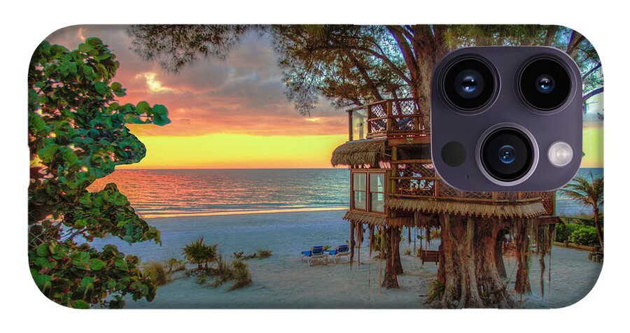 Sunset at Beach Treehouse - Phone Case