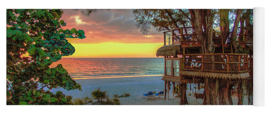 Sunset at Beach Treehouse - Yoga Mat