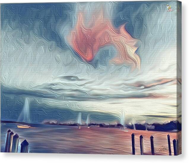 Swirling Dusk A Coastal Dream - Canvas Print