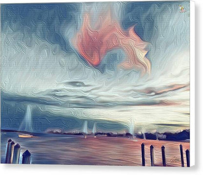 Swirling Dusk A Coastal Dream - Canvas Print